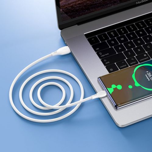 Кабель USB Type-C HOCO X61 Ultimate silicone 3.0A 1.0м белый - оптовая продажа фото 2 Кабель USB Type-C HOCO X61 Ultimate silicone 3.0A 1.0м белый - фото фото 2