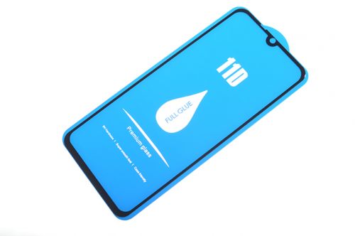 Защитное стекло для HUAWEI Honor 30i 11D FULL GLUE (синяя основа) коробка черный - фото фото 2
