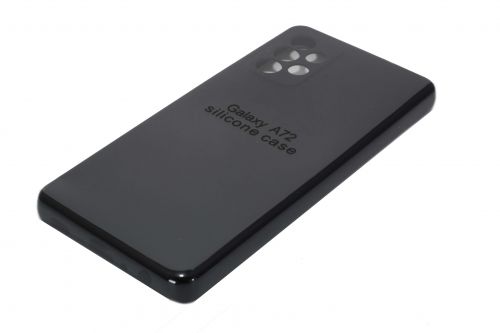 Чехол-накладка для Samsung A725F A72 SILICONE CASE закрытый черный (3) - фото фото 2