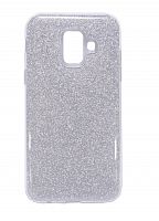 Купить Чехол-накладка для Samsung A600 A6 2018 JZZS Shinny 3в1 TPU серебро оптом, в розницу в ОРЦ Компаньон