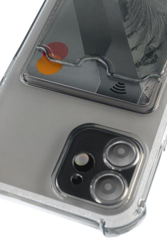 Чехол-накладка для iPhone 12 VEGLAS Air Pocket черно-прозрачный оптом, в розницу Центр Компаньон фото 2