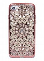 Купить Чехол-накладка для iPhone 7/8/SE OY стразы TPU 001 розовое золото оптом, в розницу в ОРЦ Компаньон