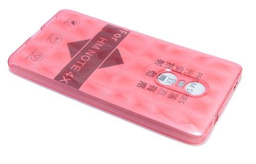 Чехол-накладка для XIAOMI Redmi 5 JZZS Diamond TPU прозрачно-красный - фото фото 2