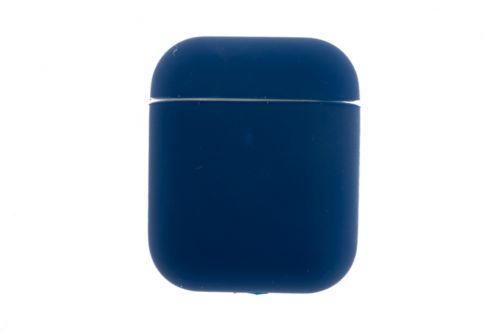 Чехол для наушников Airpods Silicone без карабина темно-синий - оптовая продажа фото 3 Чехол для наушников Airpods Silicone без карабина темно-синий - фото фото 3