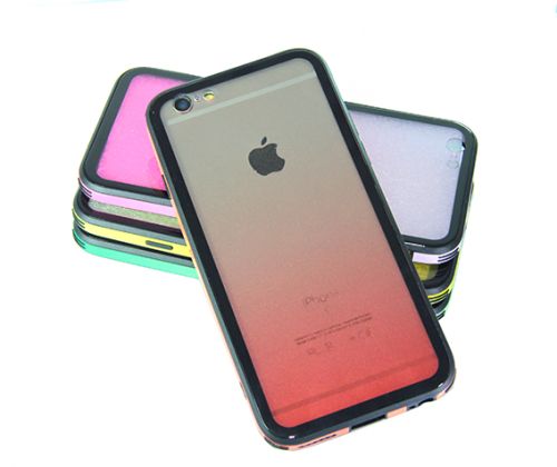 Чехол-накладка для iPhone 6/6S GRADIENT TPU+Glass красный оптом, в розницу Центр Компаньон фото 3
