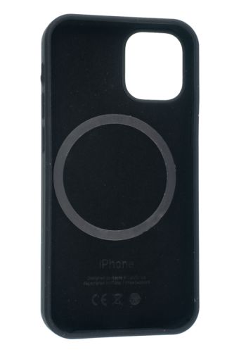 Чехол-накладка для iPhone 12 Mini SILICONE TPU поддержка MagSafe черный коробка оптом, в розницу Центр Компаньон фото 3