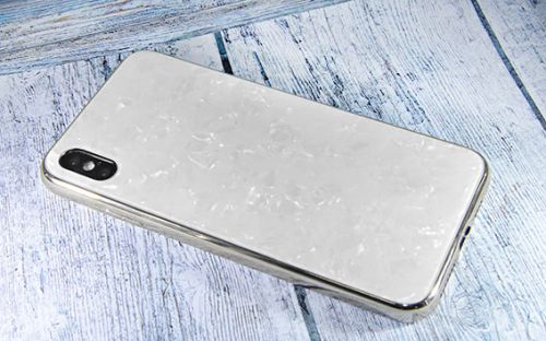 Чехол-накладка для iPhone X/XS SPANGLES GLASS TPU белый																														 оптом, в розницу Центр Компаньон фото 3