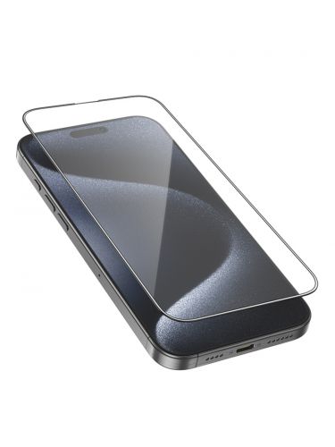 Защитное стекло для iPhone 16 Pro HOCO G5 Silk screen HD черный - фото фото 2