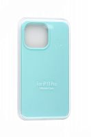 Чехол-накладка для iPhone 13 Pro VEGLAS SILICONE CASE закрытый бирюзовый (21) - фото