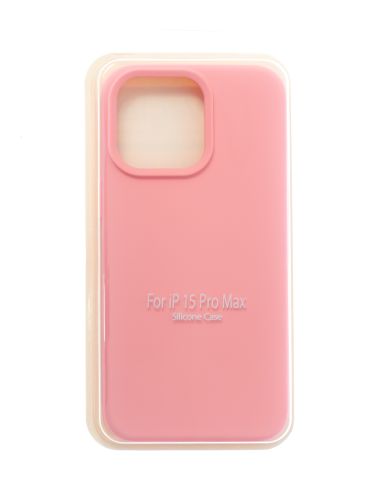 Чехол-накладка для iPhone 15 Pro Max SILICONE CASE закрытый розовый (6) оптом, в розницу Центр Компаньон