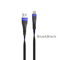 Купить Кабель USB-Micro USB HOCO U39 Slender 2.4A 1.2м сине-черный оптом, в розницу в ОРЦ Компаньон