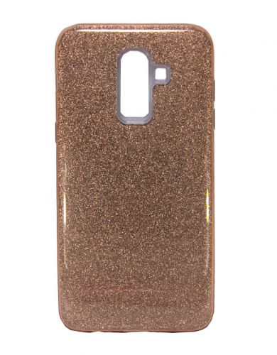 Чехол-накладка для Samsung J810F J8 2018 JZZS Shinny 3в1 TPU золото - фото