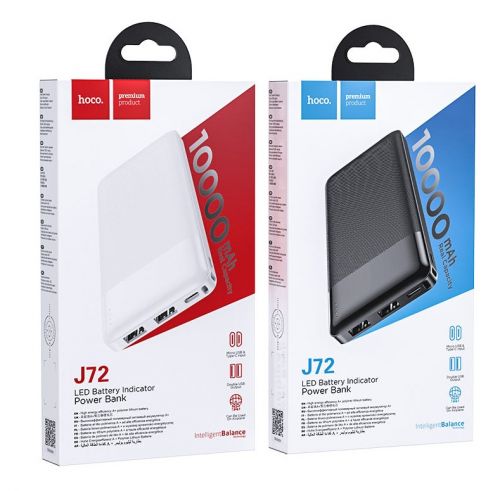 Внешний АКБ пауэр банк HOCO J72 10000mAh Easy белый - оптовая продажа фото 3 Внешний АКБ пауэр банк HOCO J72 10000mAh Easy белый - фото фото 3