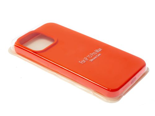 Чехол-накладка для iPhone 15 Pro Max SILICONE CASE закрытый оранжевый (13) оптом, в розницу Центр Компаньон фото 2
