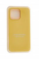 Чехол-накладка для iPhone 14 Pro Max SILICONE CASE закрытый желтый (4) - фото
