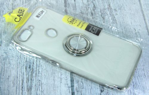 Чехол-накладка для XIAOMI Mi8 Lite ELECTROPLATED TPU КОЛЬЦО серебро - фото фото 2
