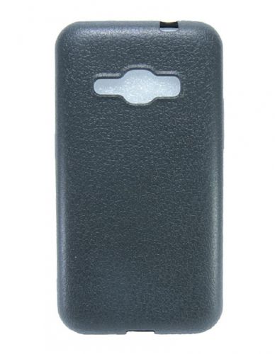 Чехол-накладка для Samsung J120F J1 2016 FASHION LITCHI TPU черный - фото