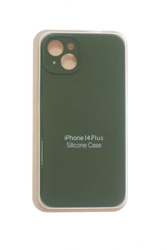 Чехол-накладка для iPhone 14 Plus SILICONE CASE Защита камеры хаки (64) оптом, в розницу Центр Компаньон
