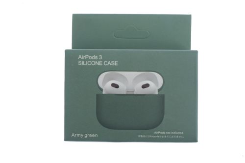 Чехол для наушников Airpods 3 Silicone без карабина зеленый оптом, в розницу Центр Компаньон фото 4