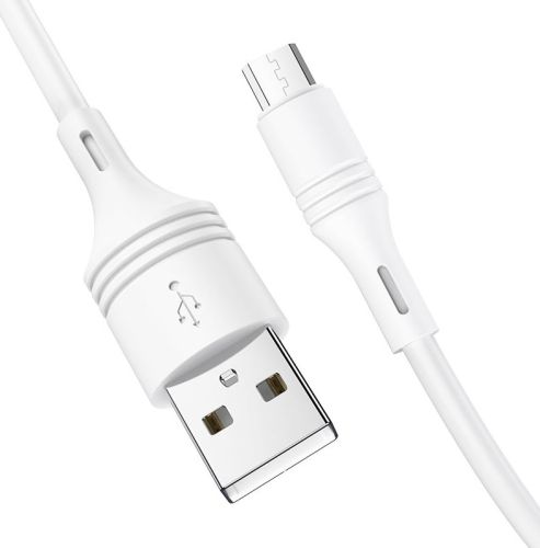 Кабель USB-Micro USB BOROFONE BX43 CoolJoy 2.4A 1м белый оптом, в розницу Центр Компаньон фото 2