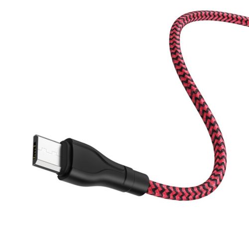 Кабель USB-Micro USB BOROFONE BX39 Beneficial 2.4A 1м черно-красный оптом, в розницу Центр Компаньон фото 3