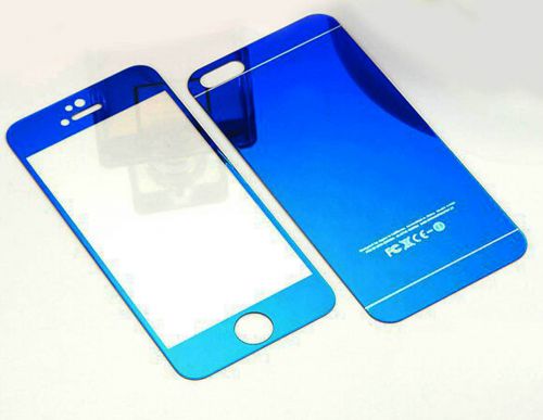 Защитное стекло для iPhone 4/4S 2в1 синий оптом, в розницу Центр Компаньон