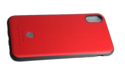 Чехол-накладка для iPhone X/XS TOP FASHION Litchi TPU красный блистер оптом, в розницу Центр Компаньон фото 3