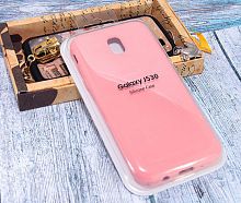 Чехол-накладка для Samsung J530F J5 SILICONE CASE закрытый розовый - фото
