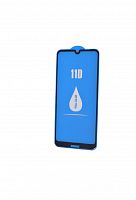 Защитное стекло для HUAWEI Y6S 11D FULL GLUE (синяя основа) коробка черный - фото