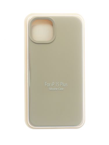 Чехол-накладка для iPhone 15 Plus SILICONE CASE закрытый молочно-белый (10) оптом, в розницу Центр Компаньон