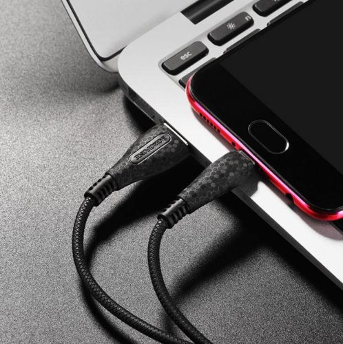 Кабель USB-Micro USB BOROFONE BX38 Cool charge 2.4A 1м черный оптом, в розницу Центр Компаньон фото 2
