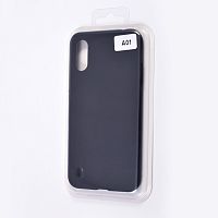 Чехол-накладка для Samsung A015F A01 VEGLAS SILICONE CASE закрытый черный (3) - фото