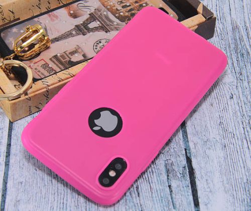 Чехол-накладка для iPhone X/XS FASHION TPU матовый розовый оптом, в розницу Центр Компаньон фото 3