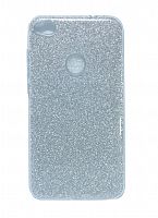 Чехол-накладка для HUAWEI P8 Lite/Honor 8 Lite JZZS Shinny 3в1 TPU серебро - фото