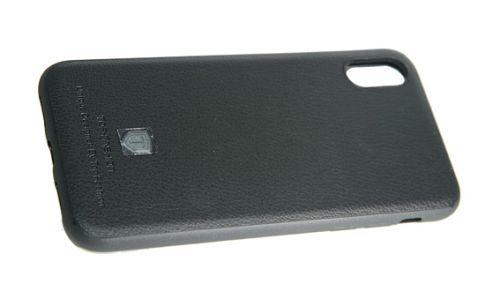 Чехол-накладка для iPhone X/XS TOP FASHION Litchi TPU черный блистер оптом, в розницу Центр Компаньон фото 3