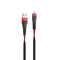 Купить Кабель USB Lightning 8Pin HOCO U39 Slender 2.4A 1.2м красно-черный оптом, в розницу в ОРЦ Компаньон