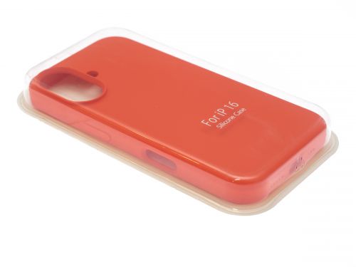 Чехол-накладка для iPhone 16 VEGLAS SILICONE CASE закрытый оранжевый (13) - фото фото 4