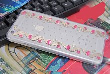 Чехол-накладка для iPhone 6/6S Plus YOUNICOU стразы Золотой узор TPU - фото