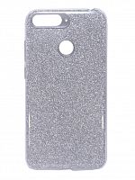 Чехол-накладка для HUAWEI Honor 7A Pro/Y6 Prime 2018 JZZS Shinny 3в1 TPU серебро - фото