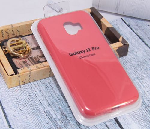 Чехол-накладка для Samsung J250 J2 2018 SILICONE CASE закрытый красный - фото