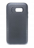Чехол-накладка для Samsung A320 A3 GRID CASE TPU+PC черный - фото