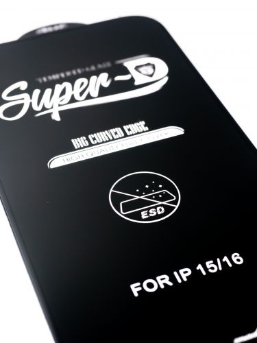 Защитное стекло для iPhone 15/16 VEGLAS Super-D коробка черный - оптовая продажа фото 2 Защитное стекло для iPhone 15/16 VEGLAS Super-D коробка черный - фото фото 2