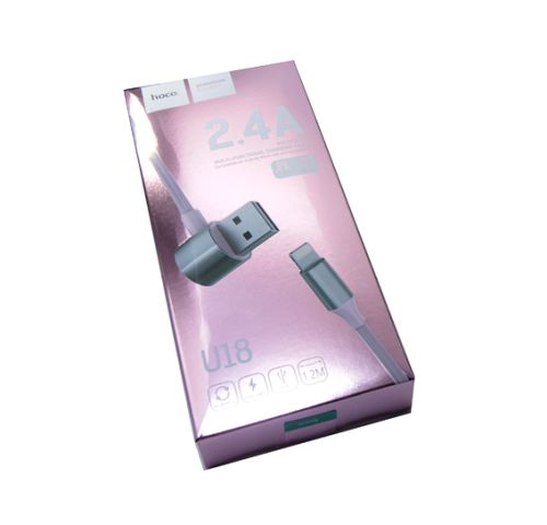 Кабель USB 2в1 MicroUSB-Lightning 8Pin HOCO U18 розовый оптом, в розницу Центр Компаньон фото 4