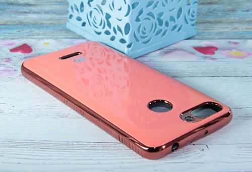 Чехол-накладка для XIAOMI Redmi 6 ELECTROPLATED TPU+PET коралловый  - фото