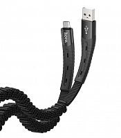 Купить Кабель USB-Micro USB HOCO U78 Cotton elastic 2.4A 1.2м черный оптом, в розницу в ОРЦ Компаньон