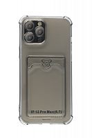 Купить Чехол-накладка для iPhone 12 Pro Max VEGLAS Air Pocket черно-прозрачный оптом, в розницу в ОРЦ Компаньон