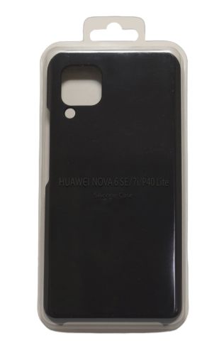 Чехол-накладка для HUAWEI P40 Lite SILICONE CASE черный (3)																														 оптом, в розницу Центр Компаньон фото 2