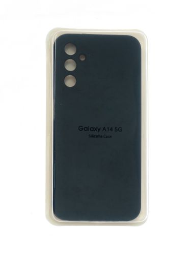 Чехол-накладка для Samsung A145 A14 VEGLAS SILICONE CASE закрытый черный (3) оптом, в розницу Центр Компаньон