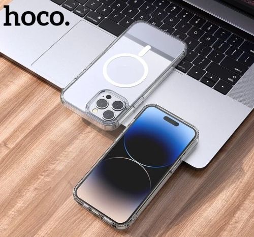 Чехол-накладка для iPhone 14 HOCO Magnetic protective прозрачный оптом, в розницу Центр Компаньон фото 3