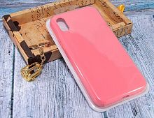 Чехол-накладка для iPhone X/XS VEGLAS SILICONE CASE закрытый ярко-розовый (29) - фото